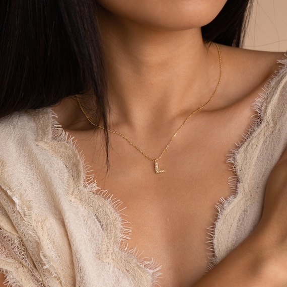 Pearl Initial Letter Necklace