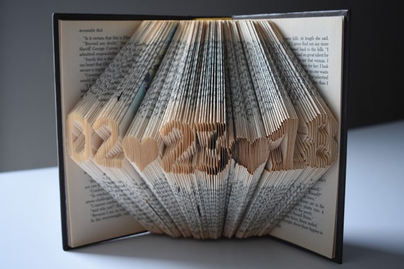 Custom Date Folded Book Art