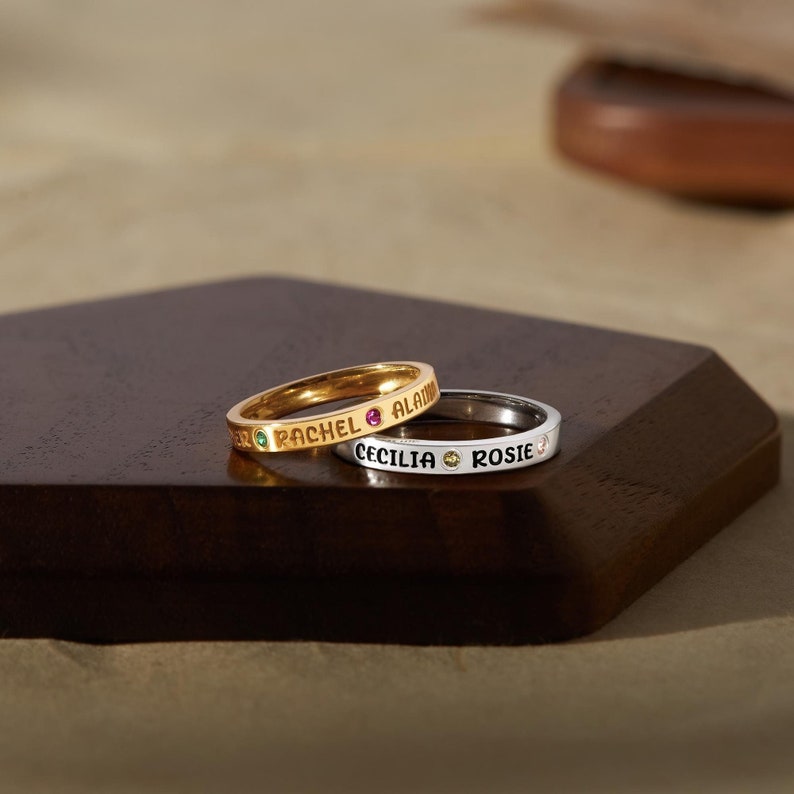 Mom Ring With Kids Names