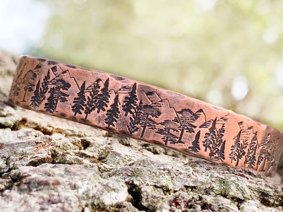 Mountain Copper Cuff Bracelet
