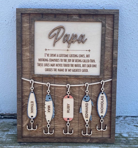 Fishing Lure Wooden Plaque