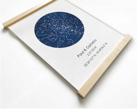 Custom Star Map Canvas Print