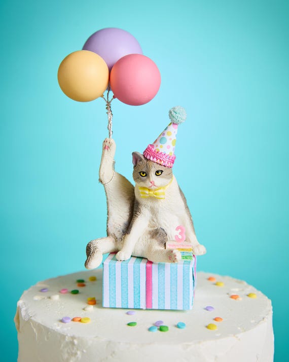 Party Cat Cake Topper