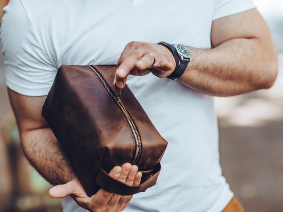 Custom Leather Dopp Kit