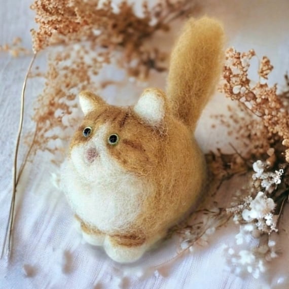 Custom Needle Felted Cat Portrait