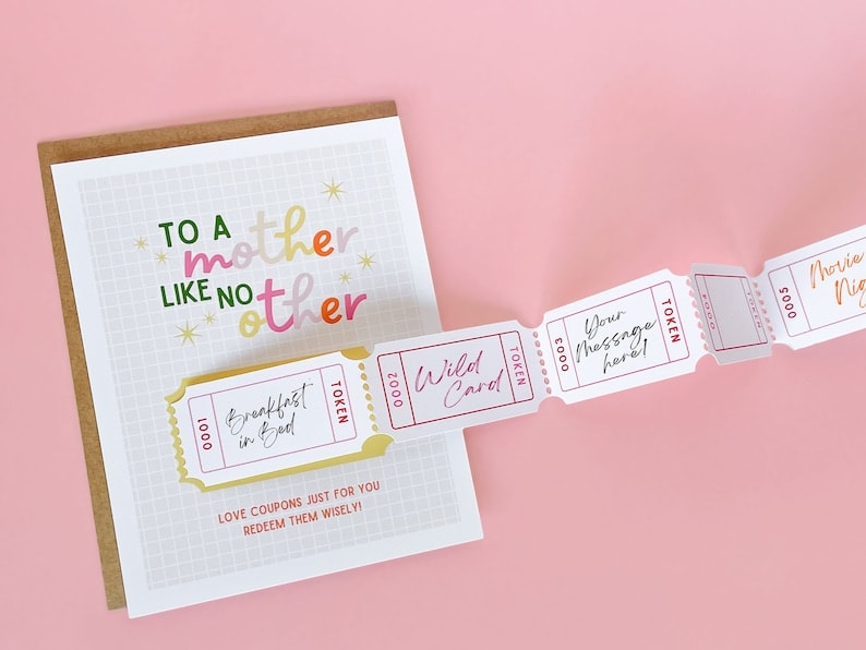 Personalized Love Coupon Book for Mom