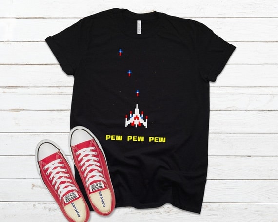 Retro Arcade Pew Pew Tee