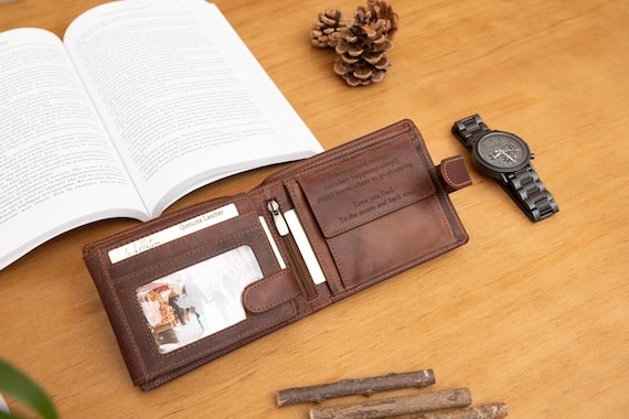 Engraved Leather Wallet