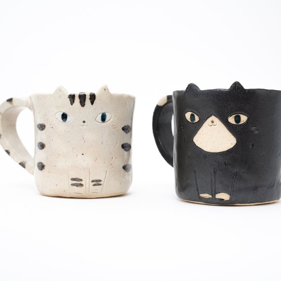 Japanese Ceramic Cat Mug