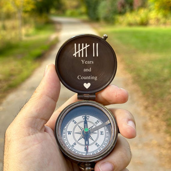 Personalized Engraved Pocket Compass