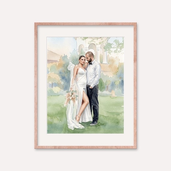 Custom Couple Watercolor Portrait