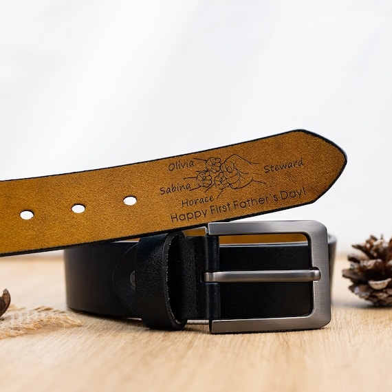 Engraved Genuine Leather Belt