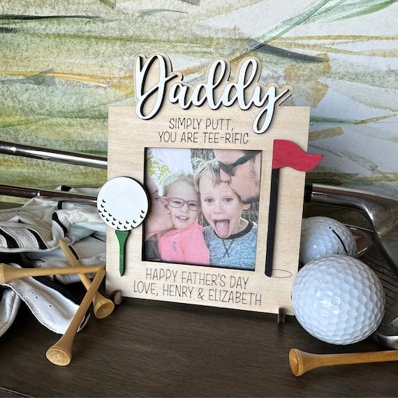 Golf Dad Picture Frame Magnet