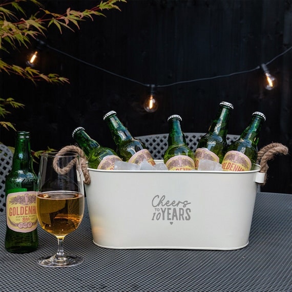 Laser Engraved Metal Ice Bucket