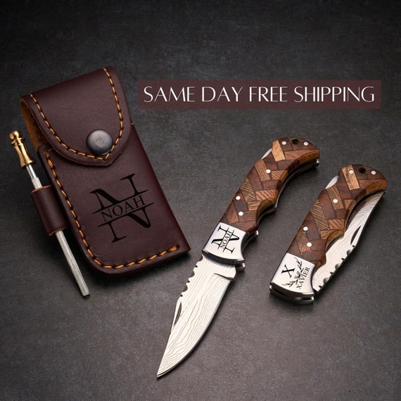 Handmade Damascus Folding Knife