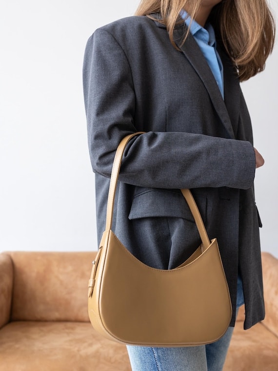 Crescent Leather Shoulder Bag