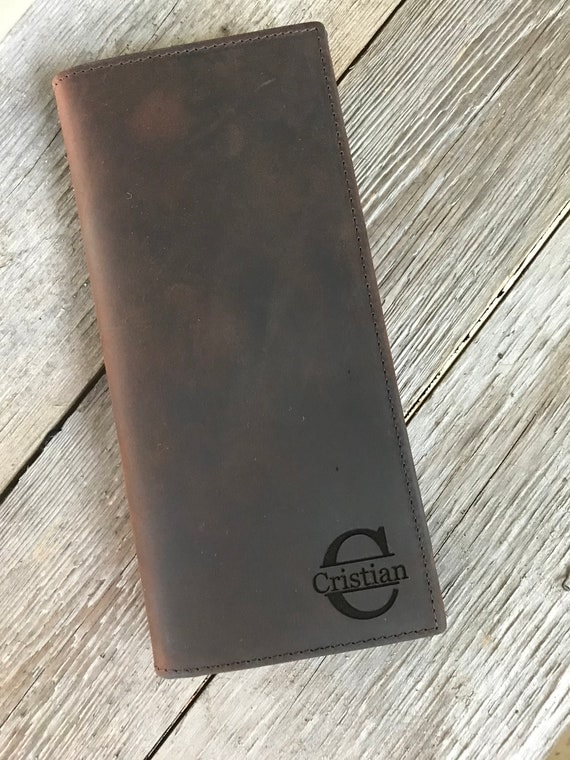 Engraved Leather Wallet