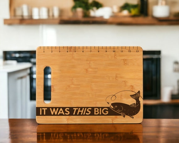 Fish Measurement Cutting Board and Apron Set