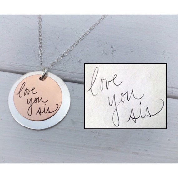Handwriting Engraved Layered Necklace