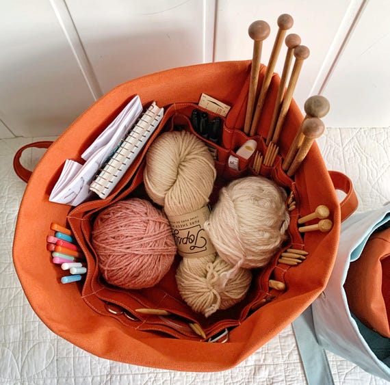 Organic Canvas Crochet Tote