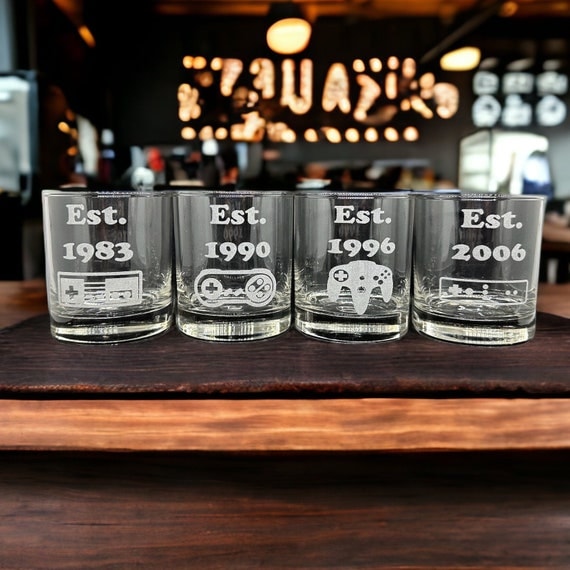 Retro Controller Whiskey Glasses Set