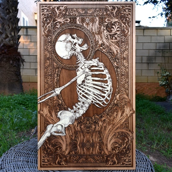 Original Wood Engraving Art Panel