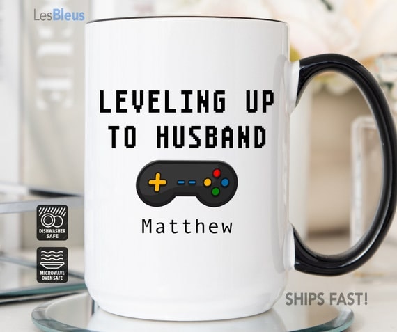 Leveled Up to Husband Mug