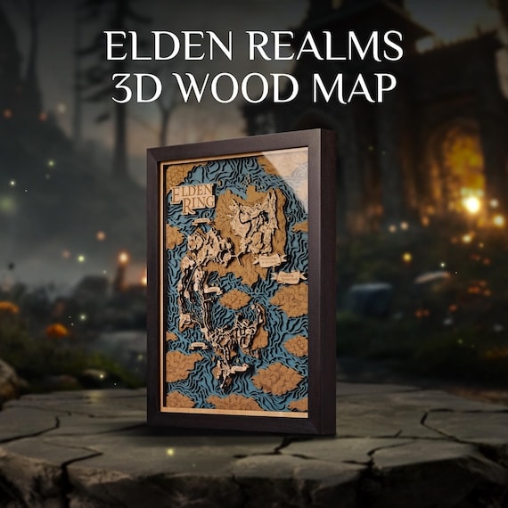 Elden Realms 3D Wood Map