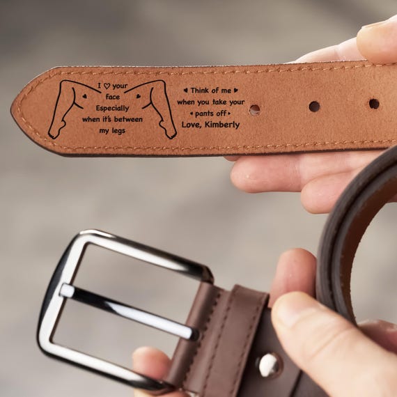 I Love Your Face Leather Belt