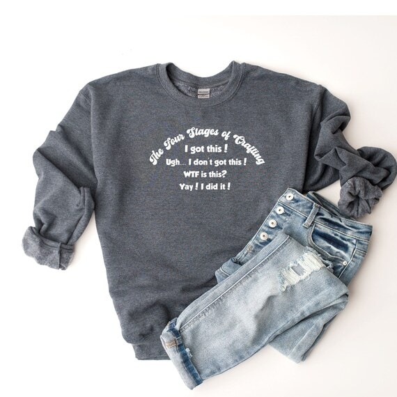 Four Stages of Crafting Sweatshirt