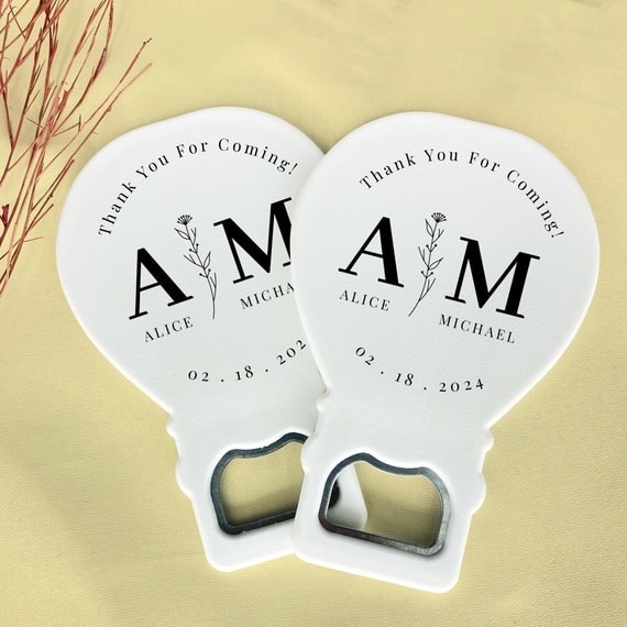 Personalized Bottle Opener Magnets Bulk Set