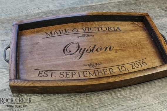 Wine Barrel Serving Tray